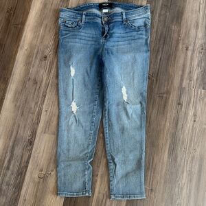 Torrid Light Blue Distressed Ankle Cropped Skinny Jeans 12